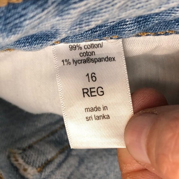 NWT Goldie Blues Women's Legacy Straight Jeans Size 16 Blue Denim Mid-Rise Slit - Picture 11 of 16